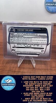 Cheap Sneaks Footwear/Sports Cards Baseball Card Yoffry Solano 2023 Bowman Chrome Prospects #BCP-72 Marlins + Bonus Car
