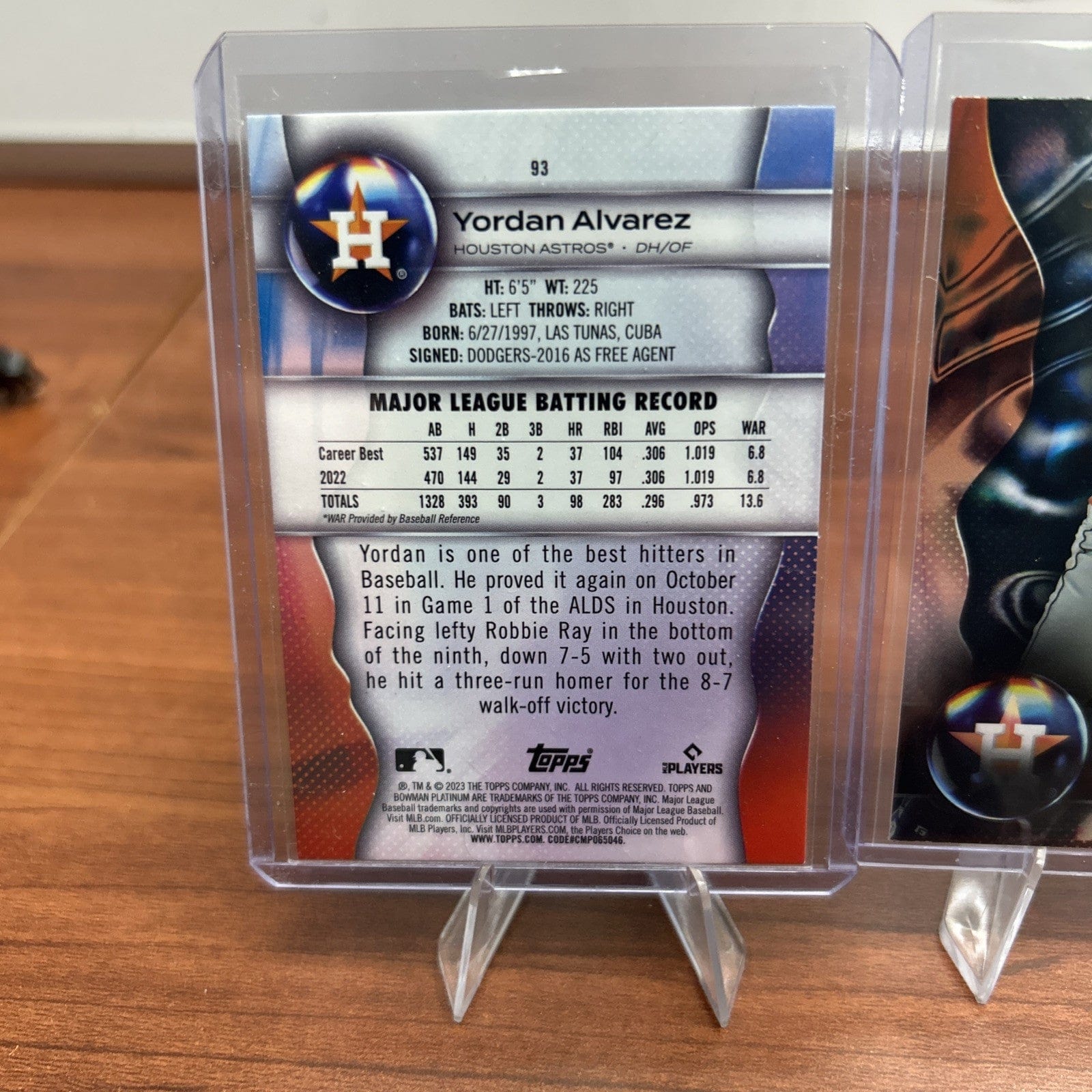 Cheap Sneaks Footwear/Sports Cards Baseball Card Yordan Alvarez 2023 Bowman Platinum #93 Houston Astros