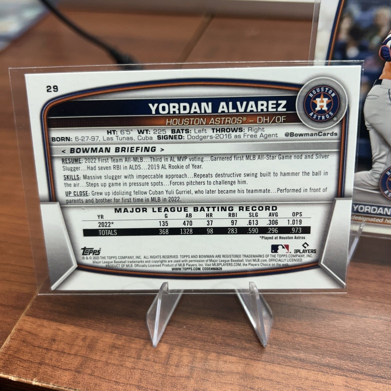 Cheap Sneaks Footwear/Sports Cards Baseball Card Yordan Alvarez (X5) 2023 Bowman #29  Houston Astros