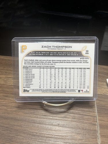 Cheap Sneaks Footwear/Sports Cards Baseball Card Zach Thompson 2022 Topps Chrome #30 Sepia Refractor Pittsburgh Pirates