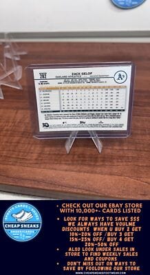 Cheap Sneaks Footwear/Sports Cards Baseball Card Zack Gelof RC 2024 Topps Chrome REFRACTOR #282 Oakland Athletics