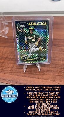 Cheap Sneaks Footwear/Sports Cards Baseball Card Zack Gelof RC 2024 Topps Chrome X-Fractors #282 Oakland Athletics
