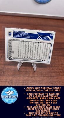 Cheap Sneaks Footwear/Sports Cards Baseball Card Zack Greinke 2023 Topps #420 Kansas City Royals