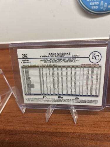 Cheap Sneaks Footwear/Sports Cards Baseball Card Zack Greinke 2024 Topps Chrome Purple Logofractor /250, Blue Refractor