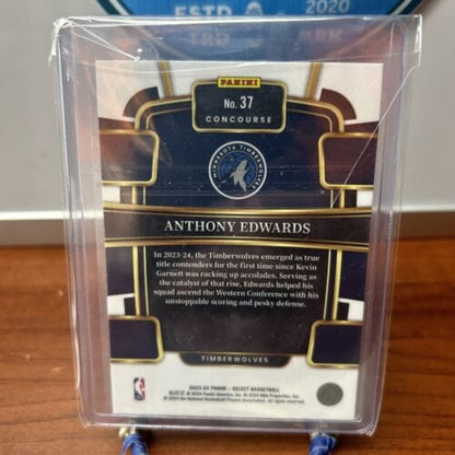 Cheap Sneaks Footwear/Sports Cards Basketball 2023-24 Select Basketball Anthony Edwards #37 Blue Concourse Timberwol