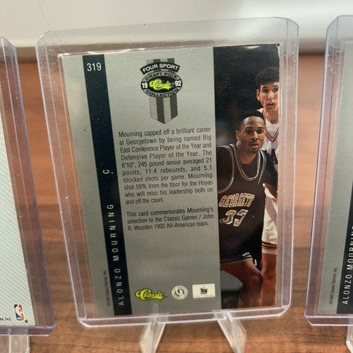 Cheap Sneaks Footwear/Sports Cards Basketball Card 1993-94 Skybox Premium NBA On NBC Alonzo Mourning #5 92 Classic Games