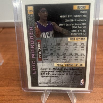 Cheap Sneaks Footwear/Sports Cards Basketball Card 1995-96 Topps Finest Basketball #183 Eric Murdock Vancouver Grizzlies