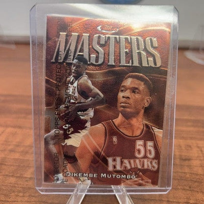 Cheap Sneaks Footwear/Sports Cards Basketball Card 1997-98 Topps Finest Dikembe Mutombo w/ Coating #244 M57 Masters Inser