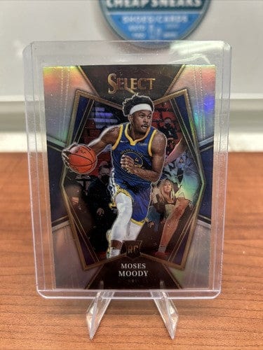 Cheap Sneaks Footwear/Sports Cards Basketball Card 2021-22 Panini Select - Premier Level Silver Prizm #187 Moses Moody (R