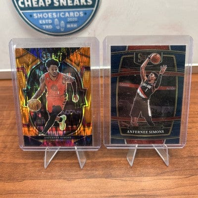 Cheap Sneaks Footwear/Sports Cards Basketball Card 2022-23 Panini Select Anfernee Simons Concourse Orange Flash Prizm