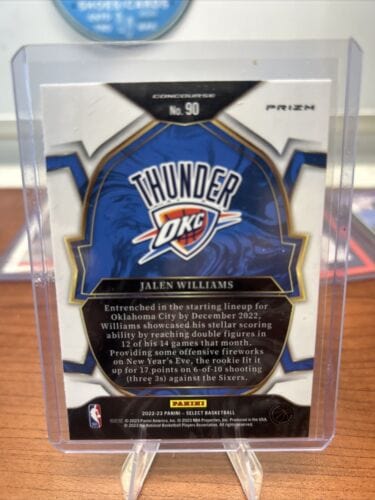 Cheap Sneaks Footwear/Sports Cards Basketball Card 2022-23 Panini Select JALEN WILLIAMS RC Rookie SP - Green White Purple