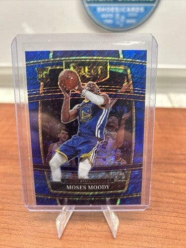 Cheap Sneaks Footwear/Sports Cards Basketball Card 2022-23 Select Blue Shimmer Moses Moody RC Golden State Warriors #62 R
