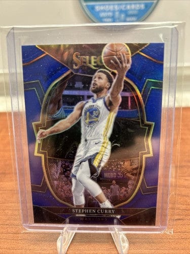 Cheap Sneaks Footwear/Sports Cards Basketball Card 2022-23 Select Stephen Curry Concourse Blue Silver Prizm - Warriors