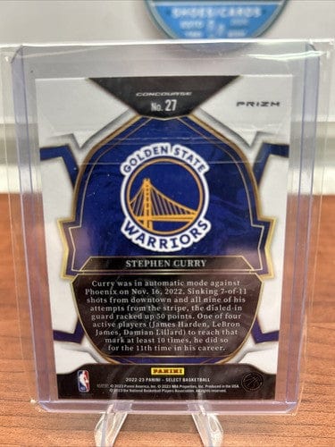 Cheap Sneaks Footwear/Sports Cards Basketball Card 2022-23 Select Stephen Curry Concourse Blue Silver Prizm - Warriors
