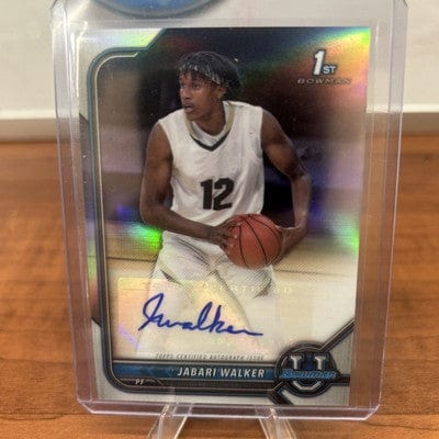 Cheap Sneaks Footwear/Sports Cards Basketball Card 2022 Bowman Chrome U Jabari Walker Refractor 1st Bowman Auto