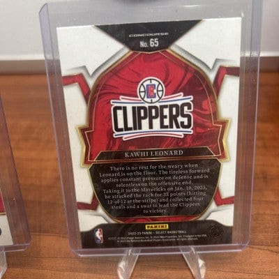 Cheap Sneaks Footwear/Sports Cards Basketball Card 2023-24 Panini Select Kawhi Leonard Blue Cracked Ice Concourse Level #