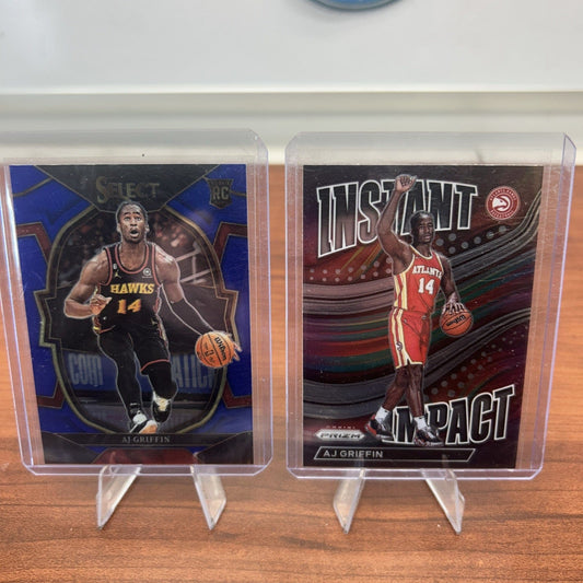 Cheap Sneaks Footwear/Sports Cards Basketball Card AJ Griffin (RC) 2022-23 Panini Prizm Instant Impact Insert #5 Hawks+ B