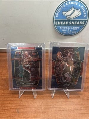 Cheap Sneaks Footwear/Sports Cards Basketball Card Bo Naylor, O Gonzalez, J Ramirez, Bibee, Bieber 2021-22 Panini Select Damian Lillard Concourse Retail Blue #3 Trail Bl