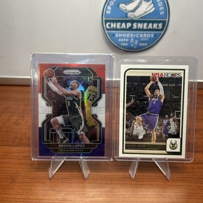 Cheap Sneaks Footwear/Sports Cards Basketball Card Brook Lopez 2021-22 Panini Prizm #134 Red White Blue Prizm Milwaukee B