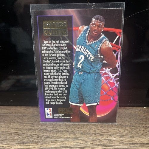 Cheap Sneaks Footwear/Sports Cards Basketball Card Charlotte Hornets 3 Card Lot Alonzo Mourning, Larry Johnson, Dell Curr