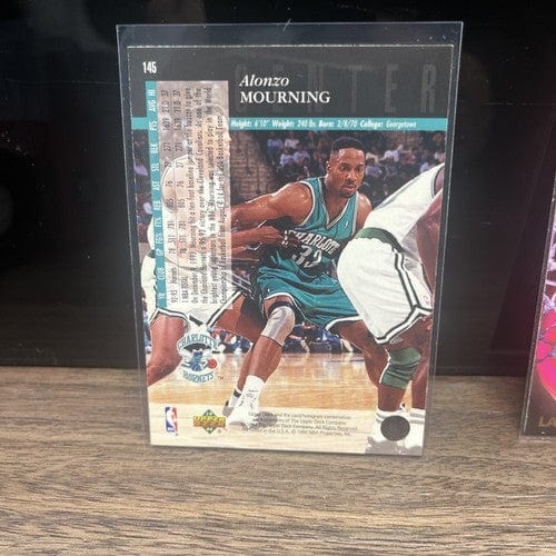 Cheap Sneaks Footwear/Sports Cards Basketball Card Charlotte Hornets 3 Card Lot Alonzo Mourning, Larry Johnson, Dell Curr