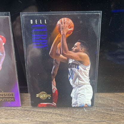 Cheap Sneaks Footwear/Sports Cards Basketball Card Charlotte Hornets 3 Card Lot Alonzo Mourning, Larry Johnson, Dell Curr