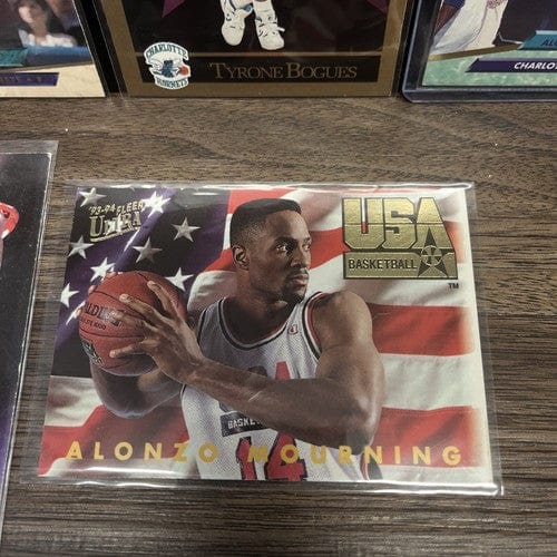 Cheap Sneaks Footwear/Sports Cards Basketball Card Charlotte Hornets 90’s 6 Card Lot A. Mourning RC,L . Johnson, D. Cur