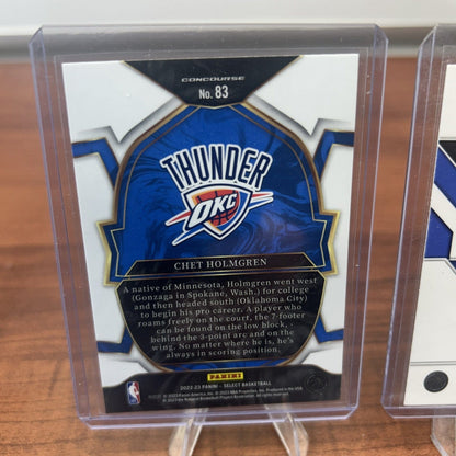 Cheap Sneaks Footwear/Sports Cards Basketball Card Chet Holmgren (RC) 2022-23 Panini Select Concourse #83 Thunder + Emerg