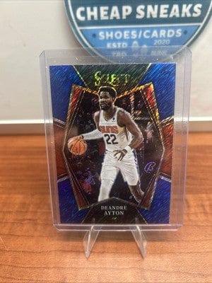 Cheap Sneaks Footwear/Sports Cards Basketball Card Deandre Ayton 2021-22 Select Premier Level Blue Shimmer Prizm #138 Bla