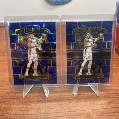 Cheap Sneaks Footwear/Sports Cards Basketball Card GIANNIS ANTETOKOUNMPO 2023-24 SELECT CONCOURSE BLUE CRACKED ICE Prizm