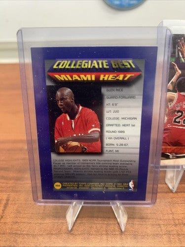Cheap Sneaks Footwear/Sports Cards Basketball Card Glen Rice 1994-95 Finest Collegiate Best With Coating #256 MIA Heat +
