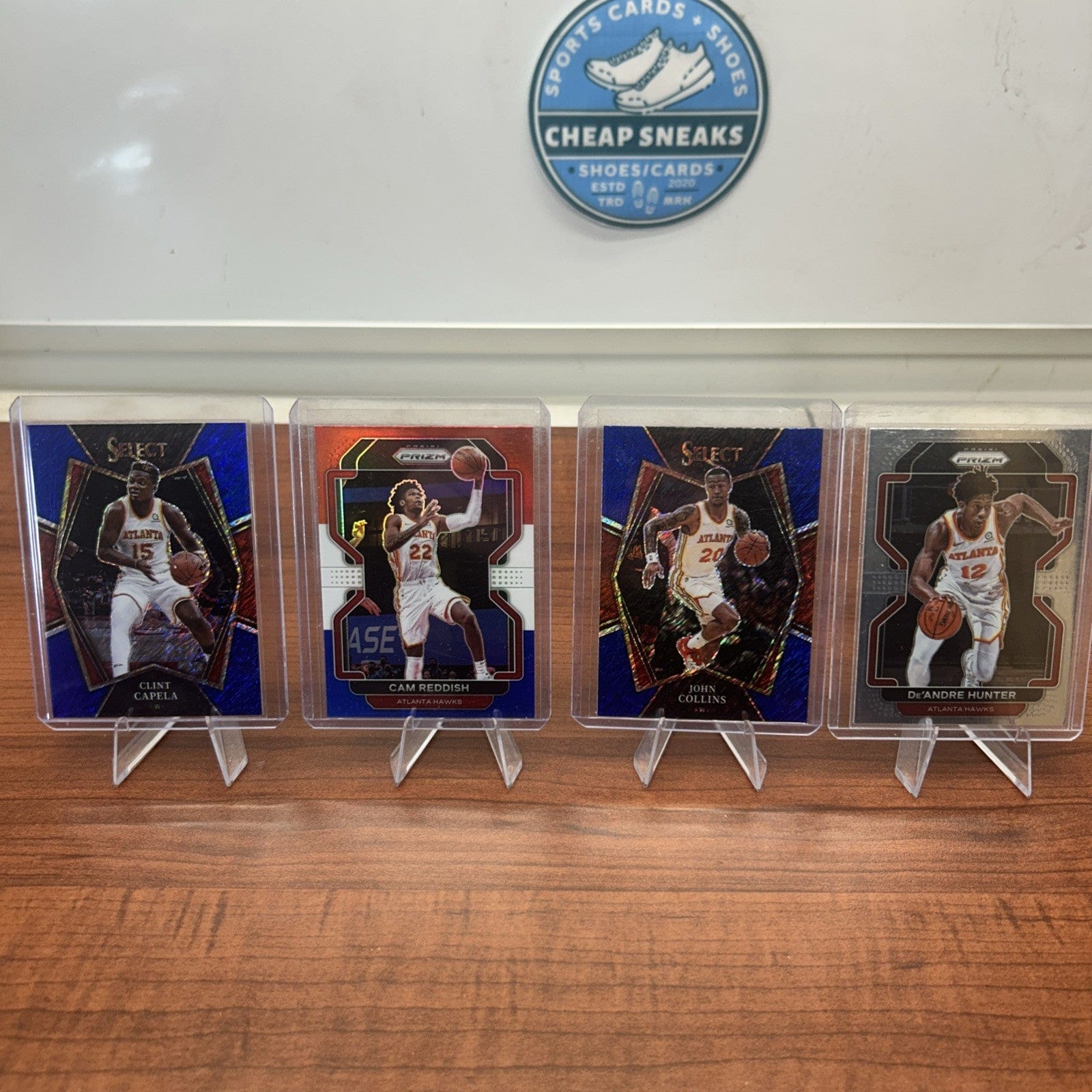 Cheap Sneaks Footwear/Sports Cards Basketball Card Hawks 2022 Panini Select Premier Pshimmer Prizm Lot Clint Capela, John