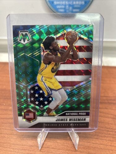 Cheap Sneaks Footwear/Sports Cards Basketball Card James Wiseman Rookie - 2020-21 Panini Mosaic Green Prizm #260 - GS War