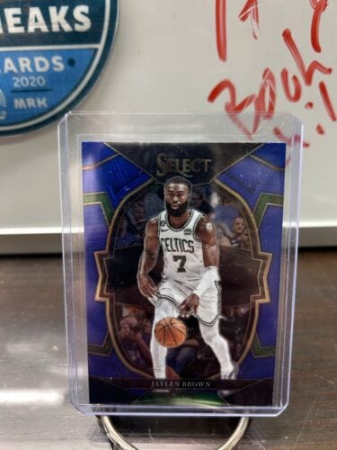 Cheap Sneaks Footwear/Sports Cards Basketball Card Jaylen Brown 2022-23 Panini Select Blue Parallel Concourse #32 - Bosto