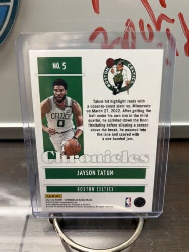 Cheap Sneaks Footwear/Sports Cards Basketball Card Jayson Tatum 2021-22 Panini Chronicles Basketball #5 - Boston Celtics