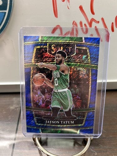 Cheap Sneaks Footwear/Sports Cards Basketball Card Jayson Tatum 2021-22 Panini Select Basketball #77 BLUE SHIMMER “PRIZ