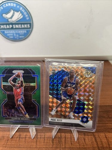 Cheap Sneaks Footwear/Sports Cards Basketball Card Philadelphia 76ers Lot 2021/22 Panini Select/Prizm/Illisiouns Joel Emb