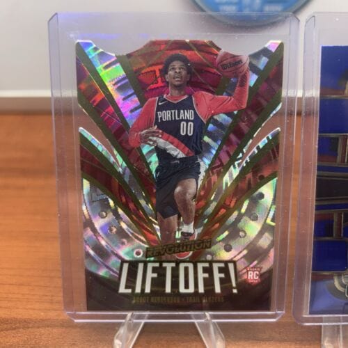 Cheap Sneaks Footwear/Sports Cards Basketball Card Scoot Henderson RC 2023-24 Panini Revolution #7 Liftoff! Fractal Tblaz