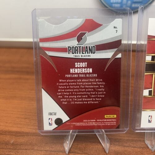 Cheap Sneaks Footwear/Sports Cards Basketball Card Scoot Henderson RC 2023-24 Panini Revolution #7 Liftoff! Fractal Tblaz