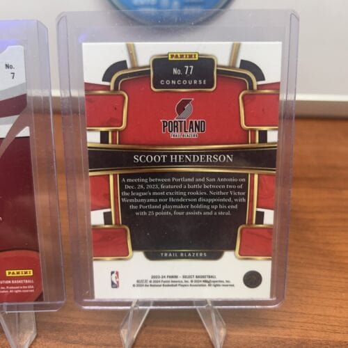 Cheap Sneaks Footwear/Sports Cards Basketball Card Scoot Henderson RC 2023-24 Panini Revolution #7 Liftoff! Fractal Tblaz
