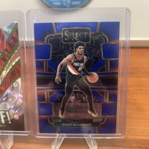 Cheap Sneaks Footwear/Sports Cards Basketball Card Scoot Henderson RC 2023-24 Panini Revolution #7 Liftoff! Fractal Tblaz