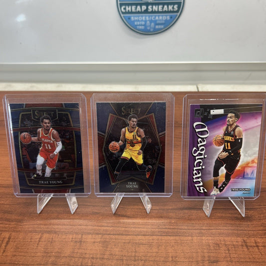 Cheap Sneaks Footwear/Sports Cards Basketball Card Trae Young 2021-22 Panini Select Basketball Blue #26 Hawks Lot+22 Sele