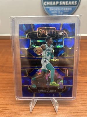 Cheap Sneaks Footwear/Sports Cards Brandon Miller (RC) 2023-24 Panini Select - Concourse Blue Cracked Ice