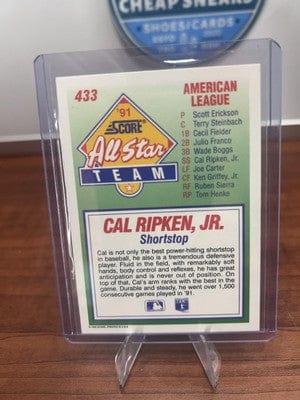 Cheap Sneaks Footwear/Sports Cards Cal Ripken, Jr. 1992 Score #433 Baltimore Orioles