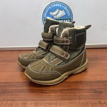 Cheap Sneaks Footwear/Sports Cards Carters Toddlers Boys Boots Size 9k Green/Tan Flaux Fur Liner Only Lig