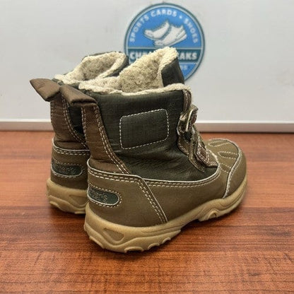 Cheap Sneaks Footwear/Sports Cards Carters Toddlers Boys Boots Size 9k Green/Tan Flaux Fur Liner Only Lig
