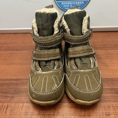Cheap Sneaks Footwear/Sports Cards Carters Toddlers Boys Boots Size 9k Green/Tan Flaux Fur Liner Only Lig