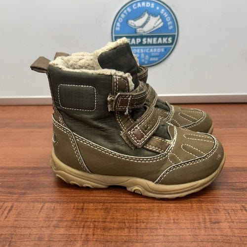 Cheap Sneaks Footwear/Sports Cards Carters Toddlers Boys Boots Size 9k Green/Tan Flaux Fur Liner Only Lig