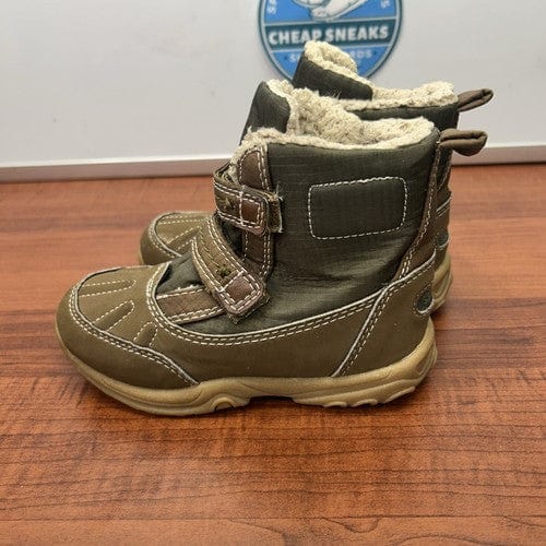 Cheap Sneaks Footwear/Sports Cards Carters Toddlers Boys Boots Size 9k Green/Tan Flaux Fur Liner Only Lig