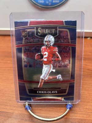 Cheap Sneaks Footwear/Sports Cards Chris Olave 2022 Panini Select Draft Picks Blue  #5 Ohio State Buckeye